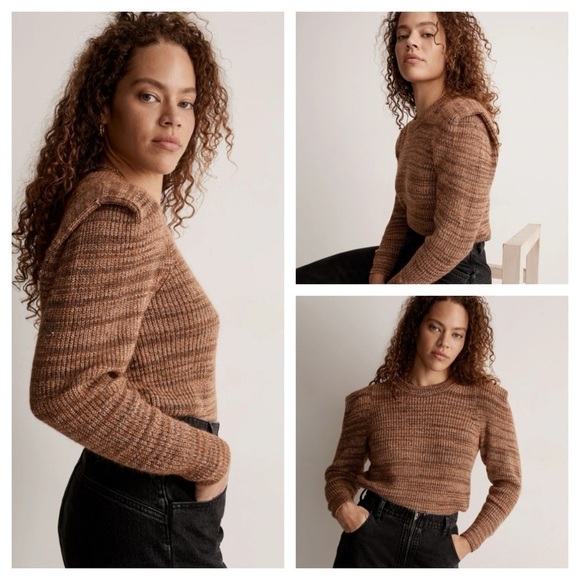 Madewell Space-Dyed Prentiss Pullover Sweater size S Crop - Picture 1 of 10